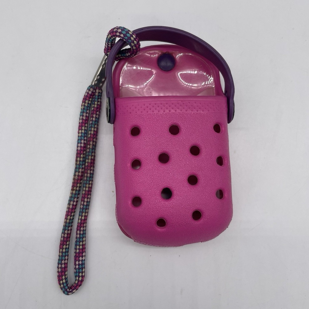Crocs Universal O-Dial Pink‎ & Purple Cell Phone Case Storage Holder With Strap